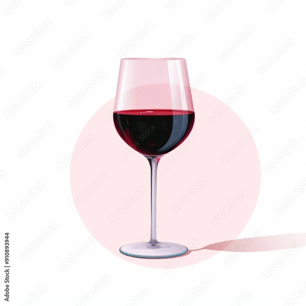 A minimalist illustration of a glass of red wine, featuring elegant tones and isolated on a white background, emphasizing its sophisticated and refined nature. A minimalist illustration of a glass of red wine, featuring elegant tones and isolated on a white background, emphasizing its sophisticated and refined nature.