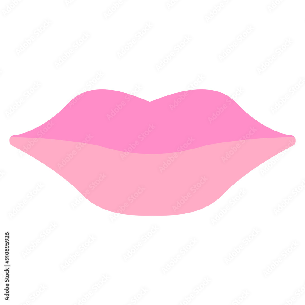 Lips Icon in Flat Style Lips Icon in Flat Style
