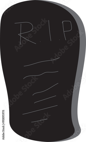 RIP tomb with simple illlustration