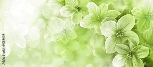 Fototapeta Naklejka Na Ścianę i Meble -  Green flower background with copy space image