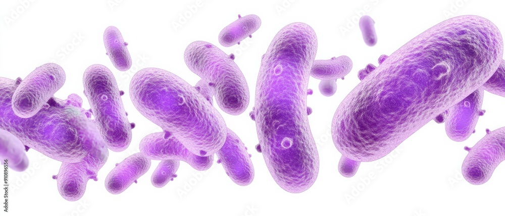 A vibrant close-up representation of bacteria, showcasing their unique shapes and features in a scientific context. A vibrant close-up representation of bacteria, showcasing their unique shapes and features in a scientific context.
