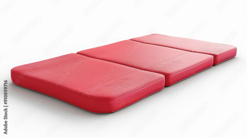 Gymnastics mat, 3D illustration, realistic, isolated on white background