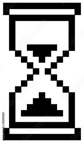 Pixel hourglass icon or Mouse cursor . Loading hourglass icon.Verctor