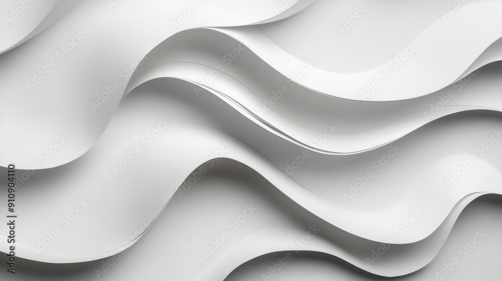 Obraz premium Abstract White Wavy Lines