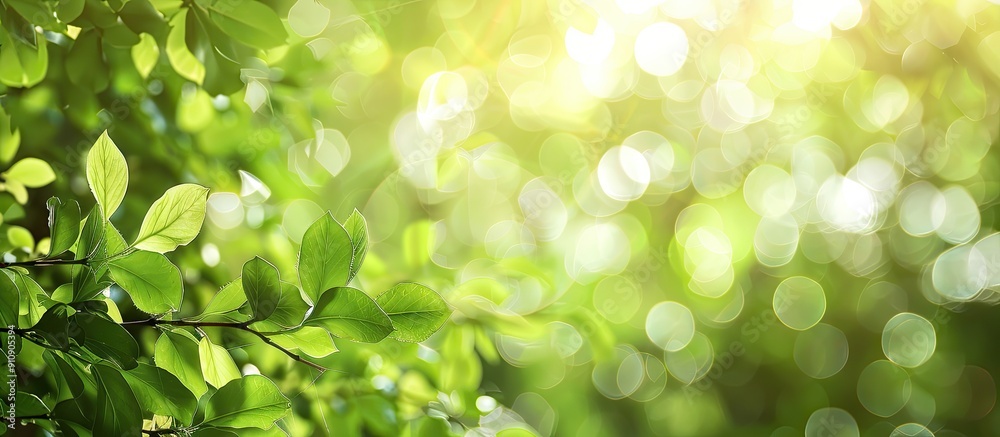 Green blurry background with copy space image
