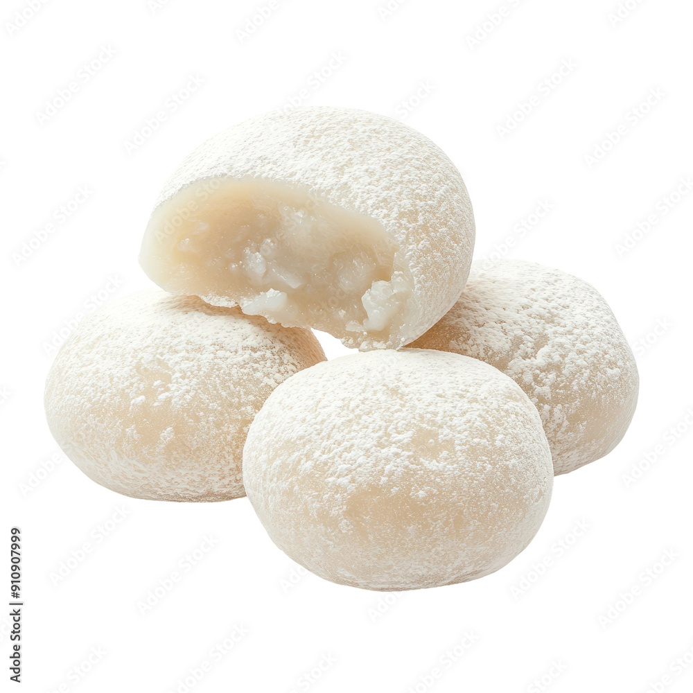 Mochi Dessert on Transparent Background Mochi Dessert on Transparent Background