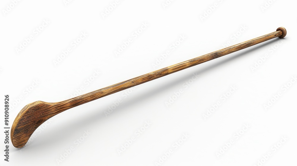 Hockey stick, 3D illustration, realistic, isolated on white background Hockey stick, 3D illustration, realistic, isolated on white background