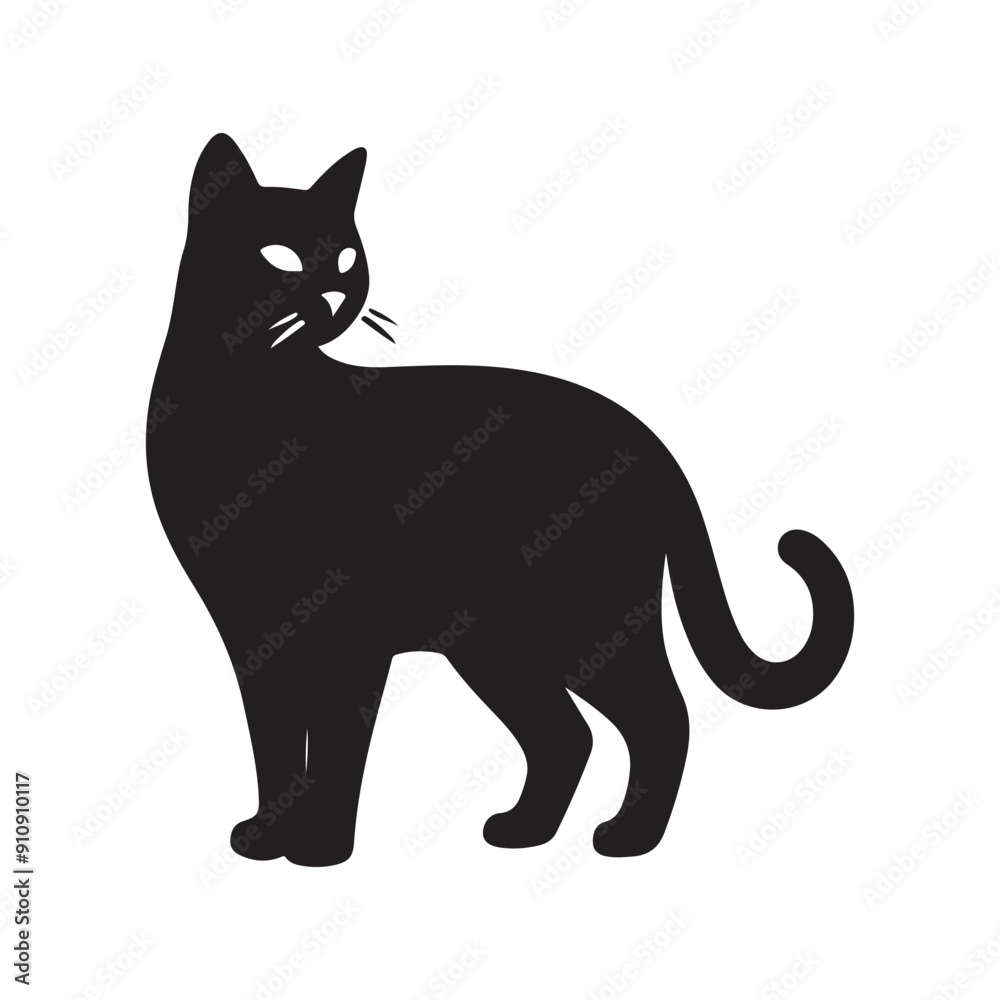 Cat silhouette vector illustration Cat silhouette vector illustration