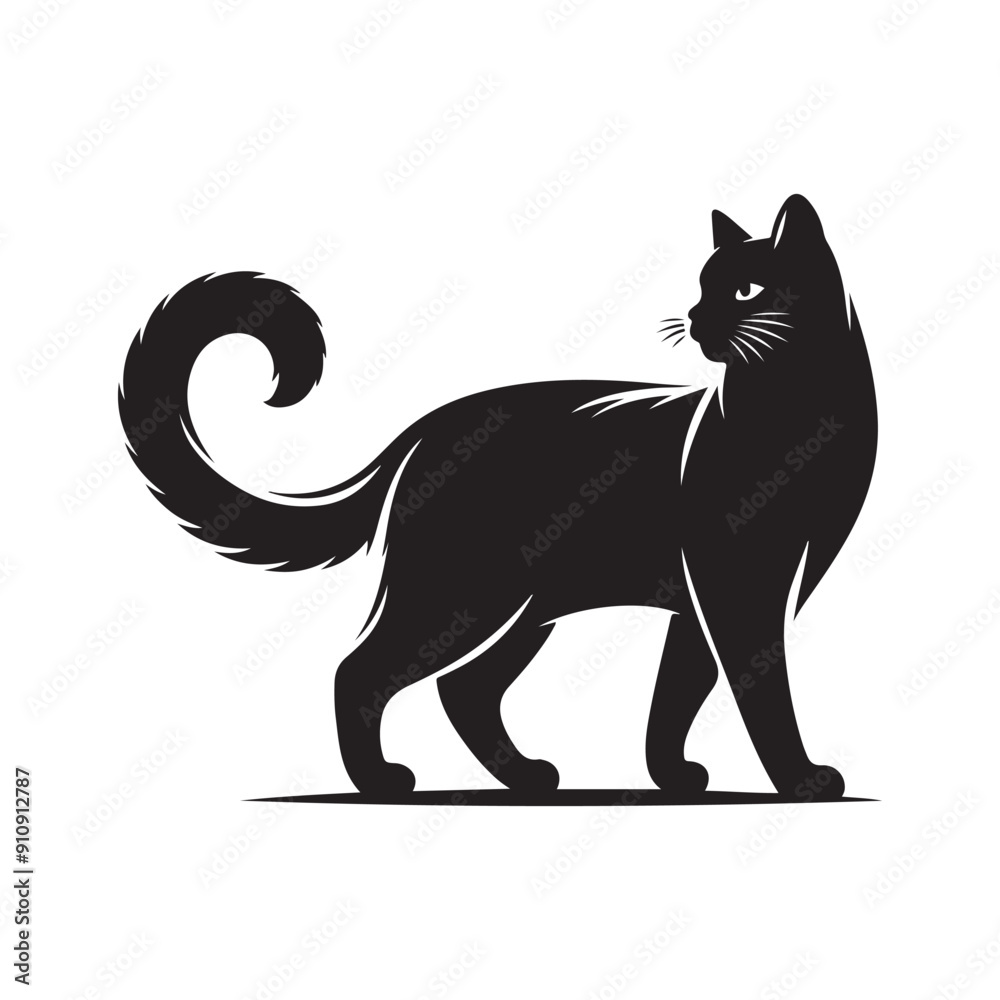 Cat silhouette vector illustration Cat silhouette vector illustration
