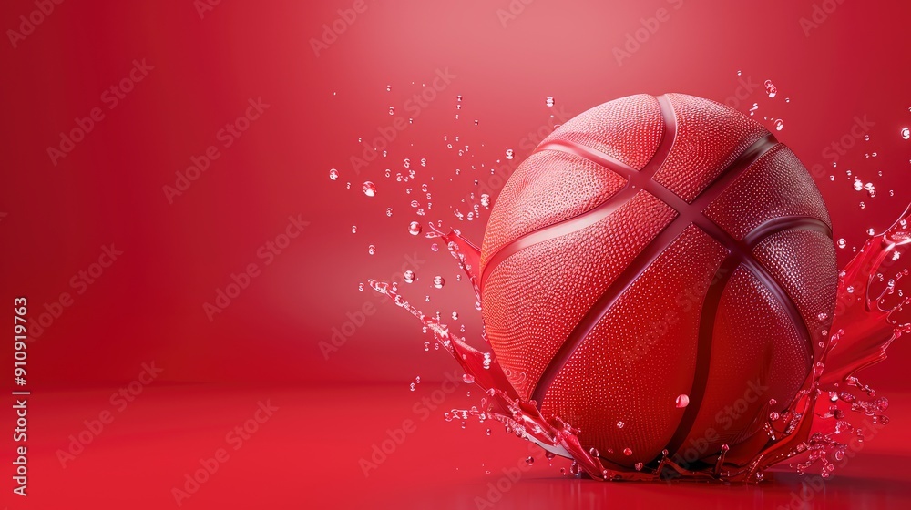 Obraz premium A Vibrant Basketball Banner Background, Wallpaper Pictures, Background Hd