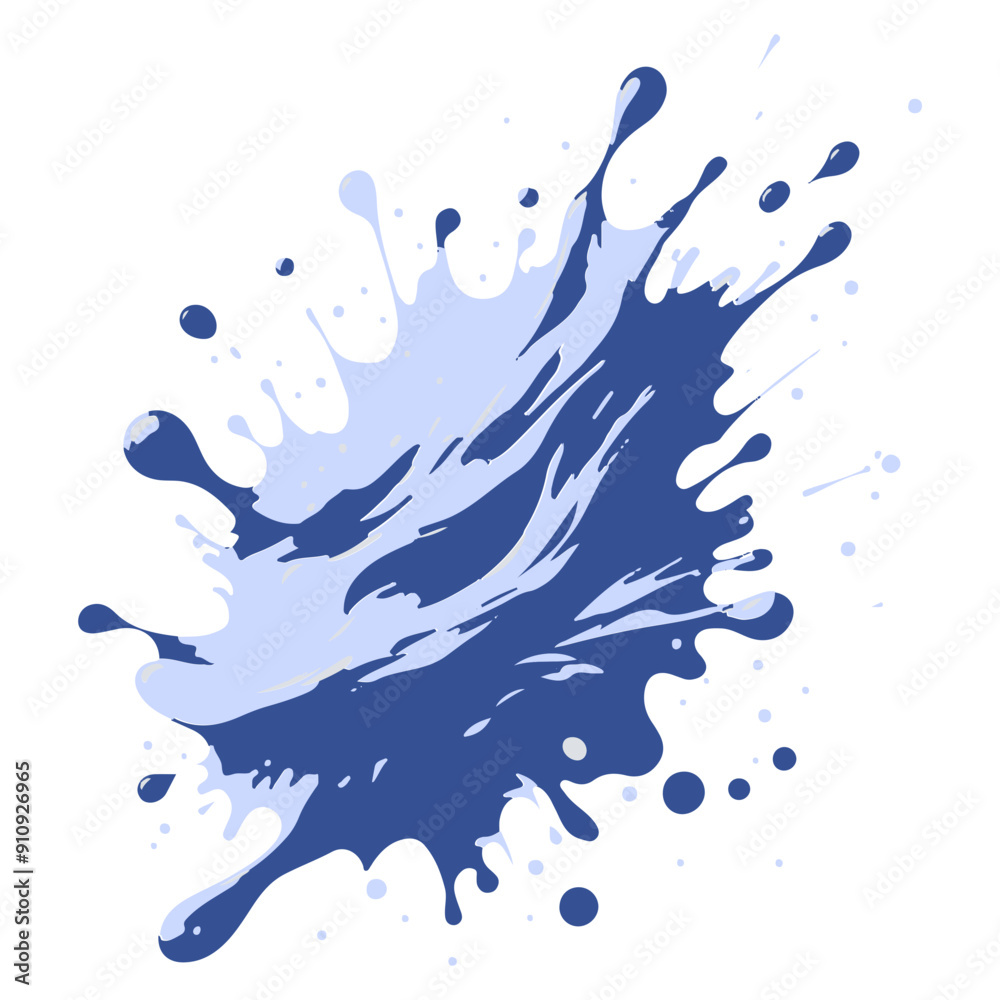 Fototapeta premium Colorful watercolor splashes clip art vector