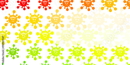 Light Green, Red vector texture with disease symbols.
