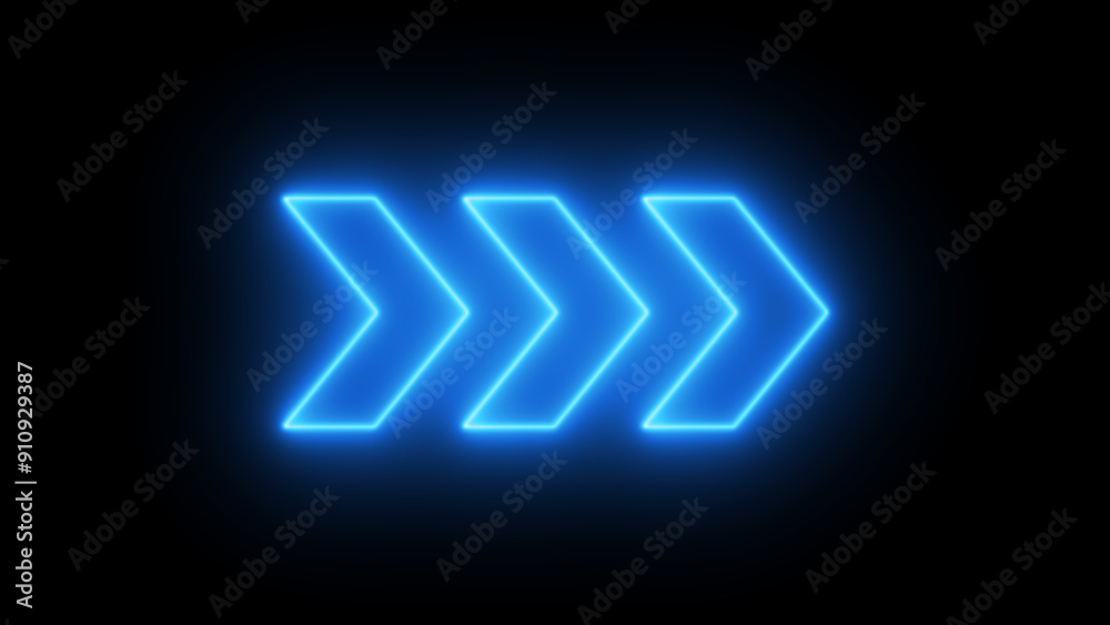 Neon arrow. left arrow icon. Glowing directional arrow. arrow pointer on black background. Neon arrow. left arrow icon. Glowing directional arrow. arrow pointer on black background.