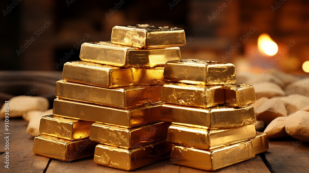 Golden treasures in various forms and settings. Golden treasures in various forms and settings.