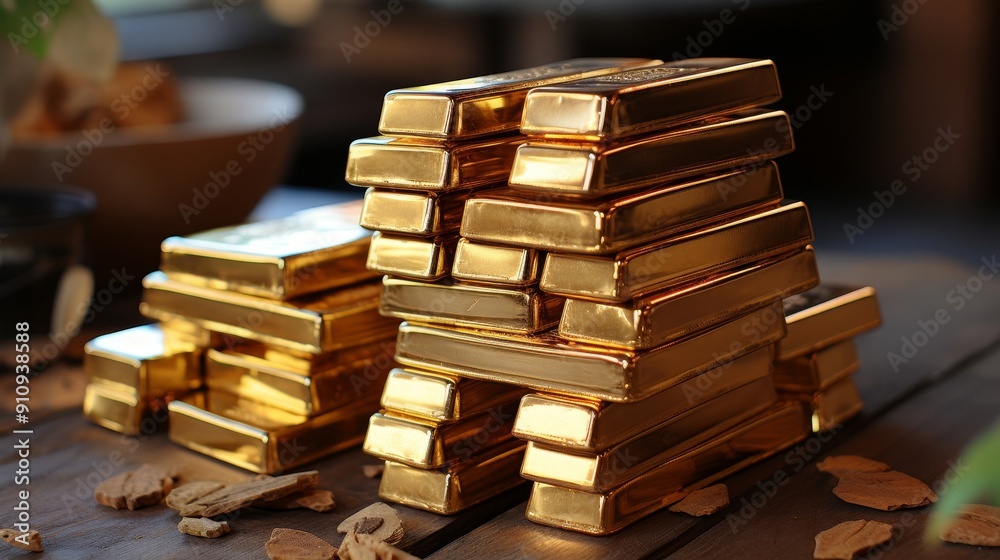 Golden treasures in various forms and settings. Golden treasures in various forms and settings.