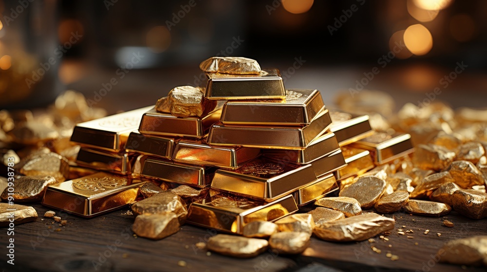 Golden treasures in various forms and settings. Golden treasures in various forms and settings.