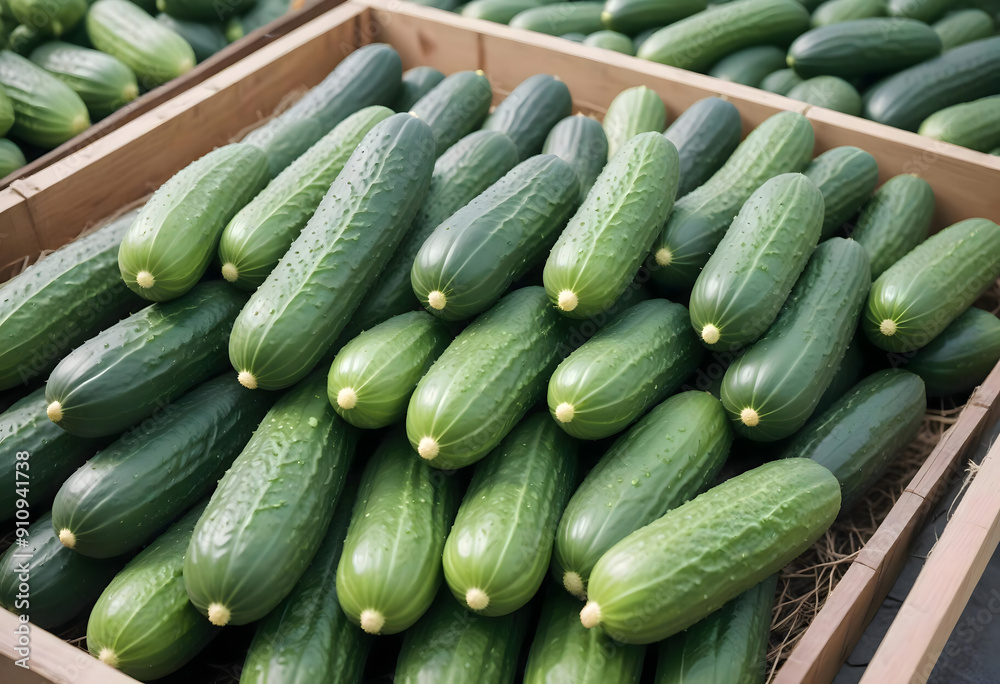 Concept photo of cucumbers in market Concept photo of cucumbers in market