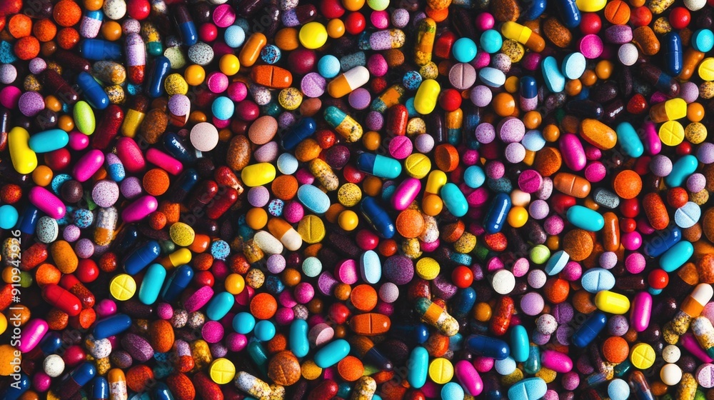 Colorful Pills Stack Colorful Pills Stack