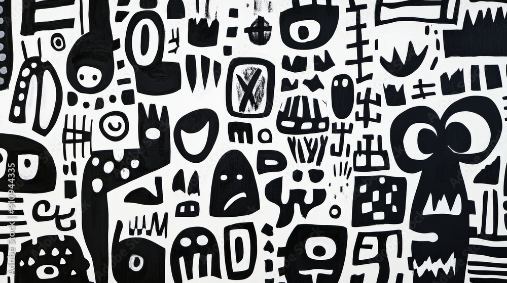 Flat scan of doodles on paper with black magic marker, abstract fun, flat scan of doodles on paper with black magic marker Flat scan of doodles on paper with black magic marker, abstract fun, flat scan of doodles on paper with black magic marker