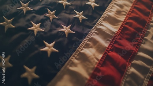 American Flag Close Up Stars, photo