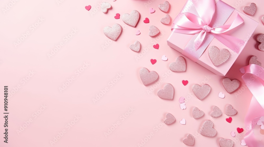 Heart-shaped gift. Heart-shaped gift.