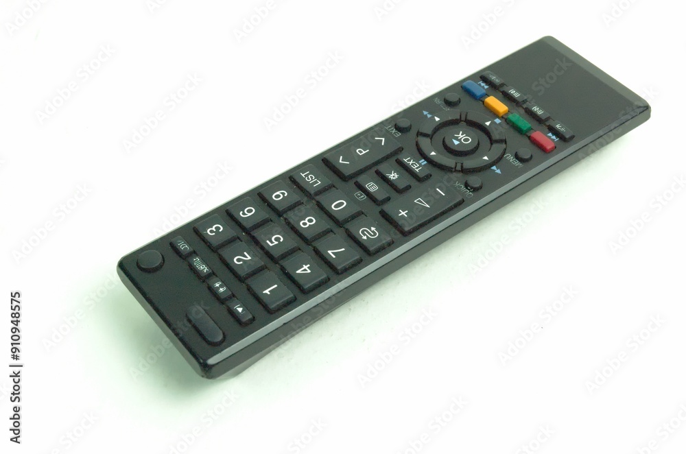 TV remote control on white background TV remote control on white background