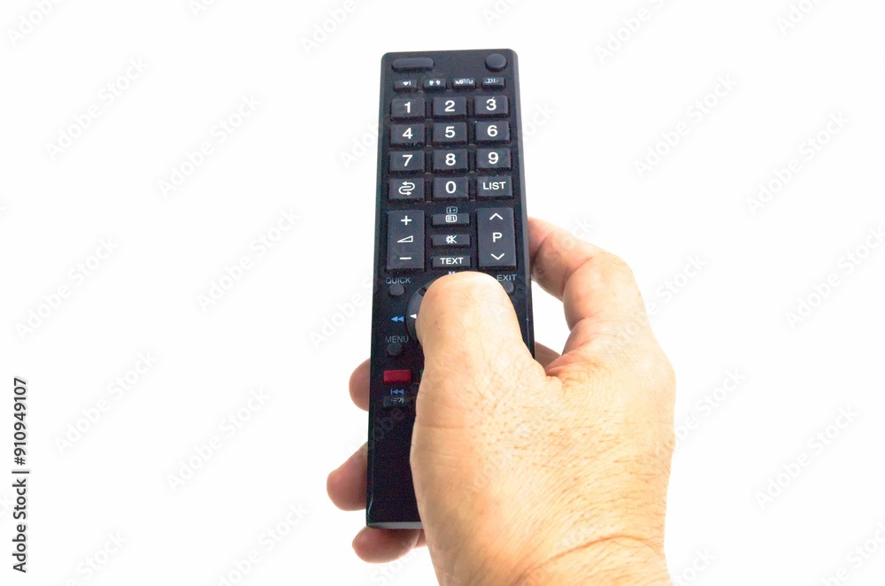 TV remote control on white background TV remote control on white background