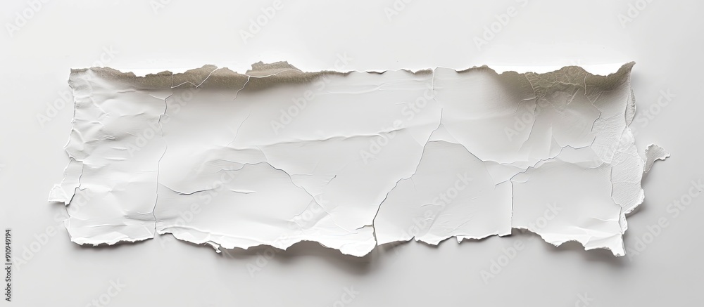 White torn paper with copy space image isolated on white background White torn paper with copy space image isolated on white background