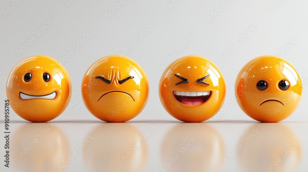 Set Icon Emoji of Yellow glossy 3d emotions face with Joy, happy and fun,sad,laugh,sleep,in love,Yellow balls with faces with different moods, Emotion expression, Vector illustration. Set Icon Emoji of Yellow glossy 3d emotions face with Joy, happy and fun,sad,laugh,sleep,in love,Yellow balls with faces with different moods, Emotion expression, Vector illustration.