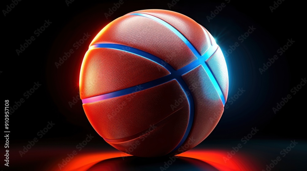 A Basketball Ball Glowing With Futuristic Bright Blue Neon Lights Against A Black Background, Wallpaper Pictures, Background Hd A Basketball Ball Glowing With Futuristic Bright Blue Neon Lights Against A Black Background, Wallpaper Pictures, Background Hd
