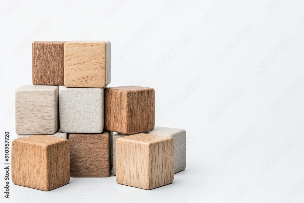 A stylish arrangement of wooden blocks in various shades, perfect for creative projects and playful settings. A stylish arrangement of wooden blocks in various shades, perfect for creative projects and playful settings.