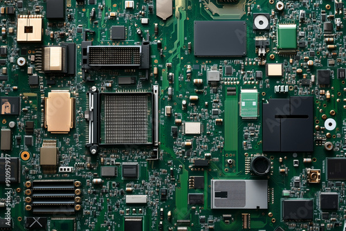 High-Tech Edge: Decorating with Computer Components in a Tech Guru's Space