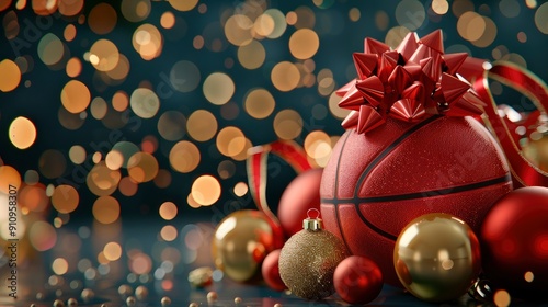 A Basketball Christmas Ball, Adding A Festive Touch, Wallpaper Pictures, Background Hd
