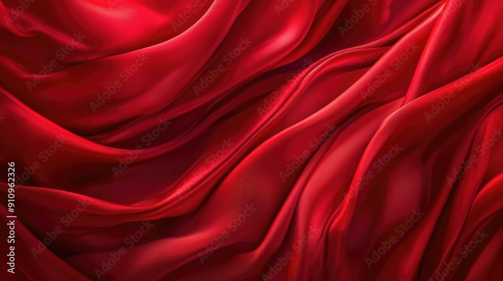 Obraz premium Red Fabric Close Up
