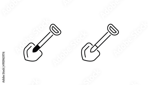Shovel icon design with white background stock illustration