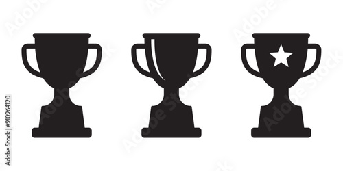 Trophy icon. Trophy cup, winner cup, victory cup icon. Reward symbol sign for web and mobile.