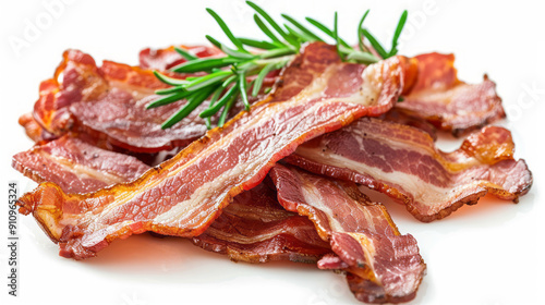 bacon on a white background