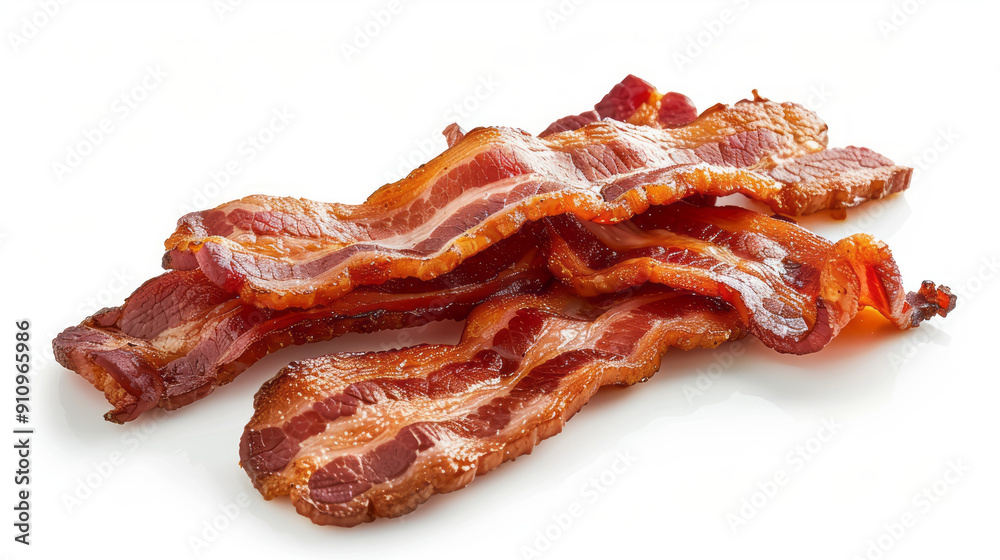 bacon on a white background bacon on a white background