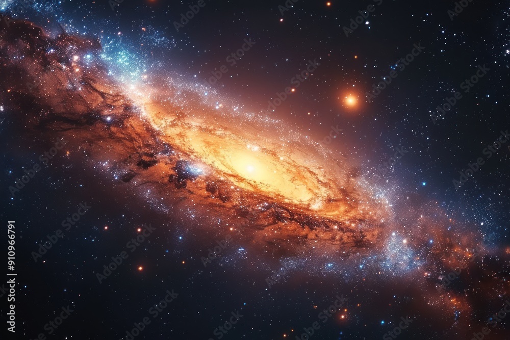 Fototapeta premium A Galactic Spiral in the Cosmic Vastness