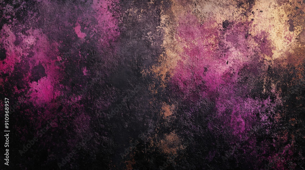 Dark grunge horror texture with chaotic streaks of trash black, worn tan, spooky pink, and haunting purple, creating an ominous backdrop Dark grunge horror texture with chaotic streaks of trash black, worn tan, spooky pink, and haunting purple, creating an ominous backdrop