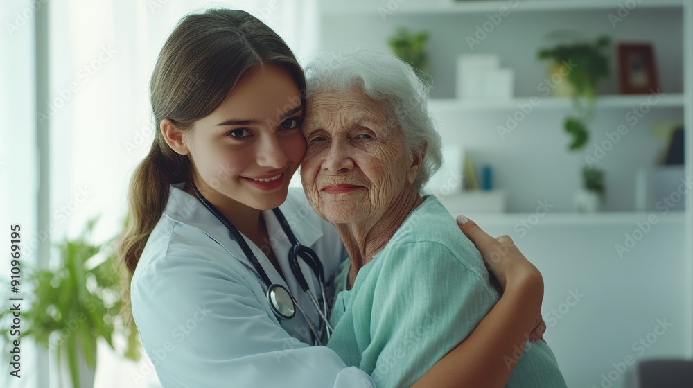 Obraz premium The doctor and elderly patient