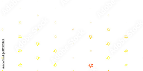 Light Orange vector texture with disease symbols.