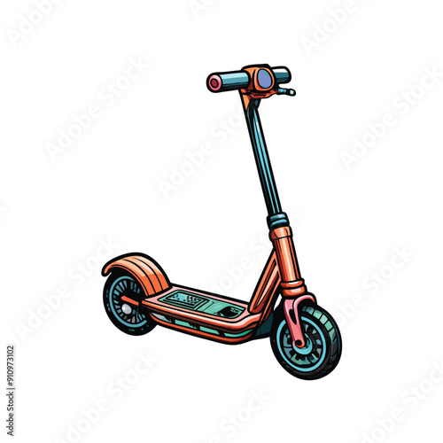 scooter logo illustration modern