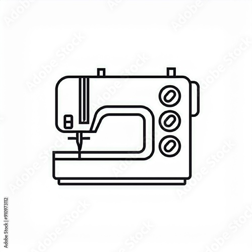 sewing machine black icon isolated on white