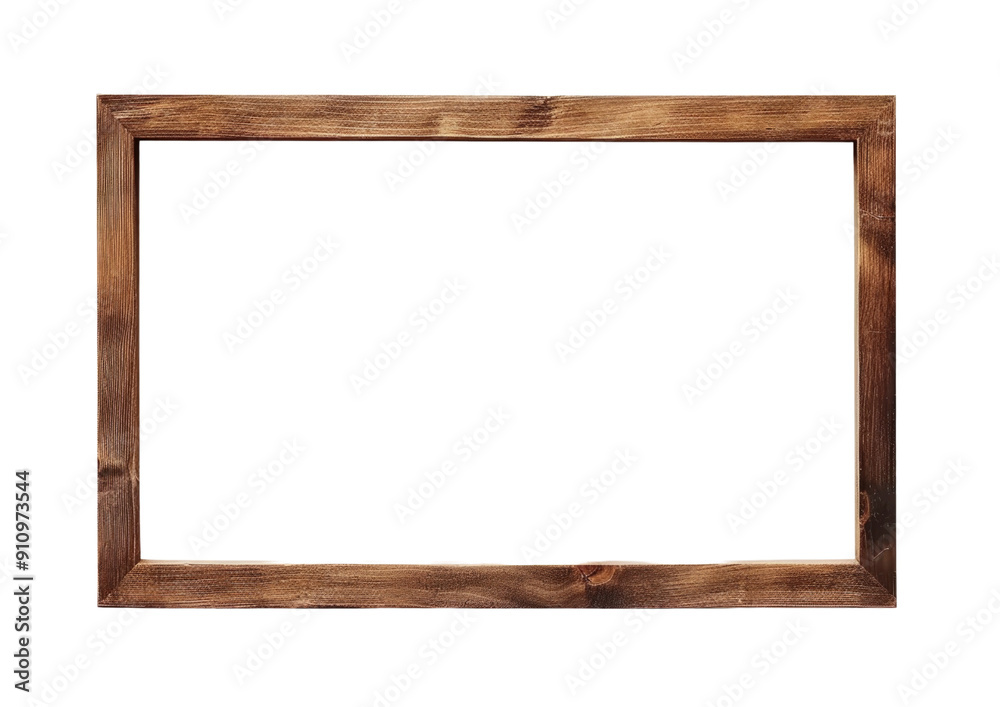 A close-up of a wooden frame isolated on a white background. A close-up of a wooden frame isolated on a white background.