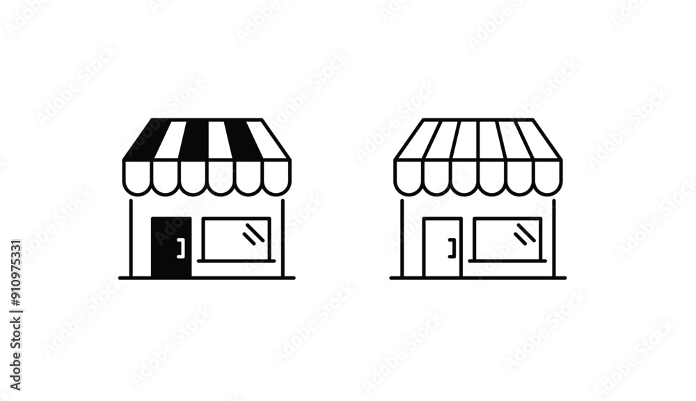 Shop icon design with white background stock illustration Shop icon design with white background stock illustration