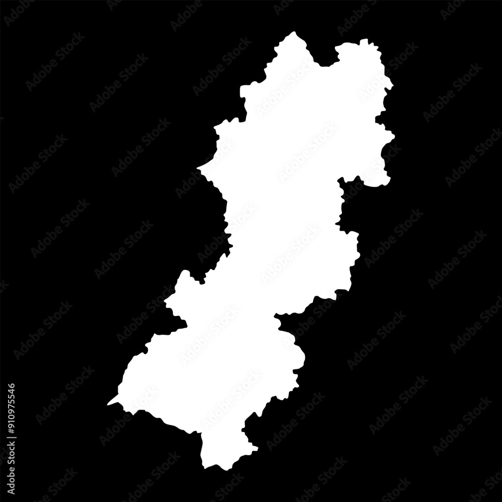 Naklejka premium Raska district map, administrative district of Serbia. Vector illustration.