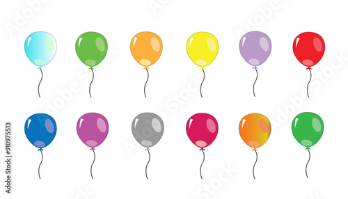 colorful balloons, Balloons bundle