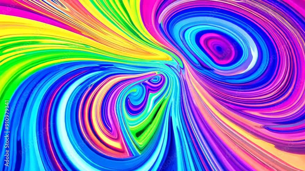 A colorful swirl of vibrant hues creates an eye-catching and dynamic pattern of abstract art A colorful swirl of vibrant hues creates an eye-catching and dynamic pattern of abstract art