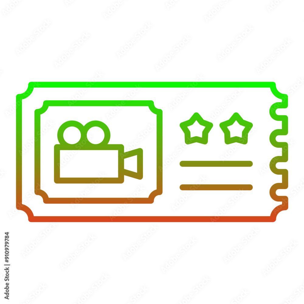 Obraz premium Movie ticket Icon